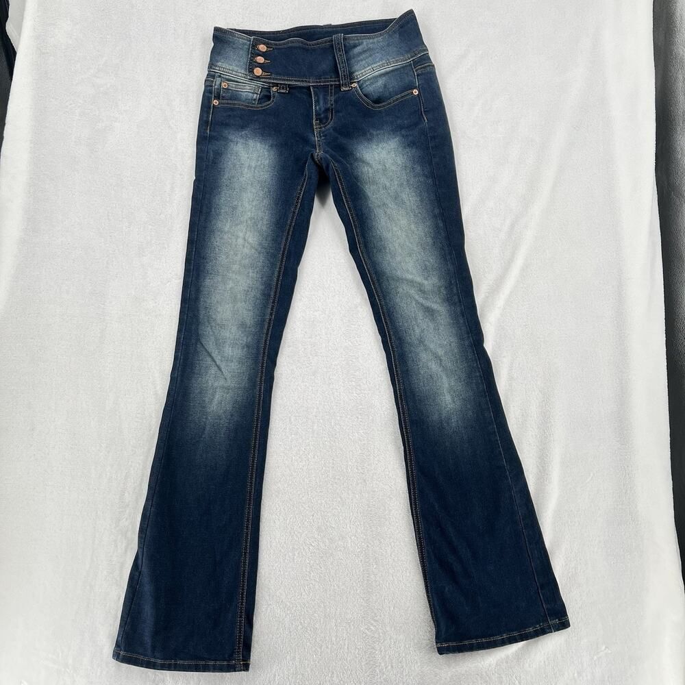 BDG Vintage Jeans 26 Urban Outfitters Flare Leg Low Rise Blue Denim Stretch